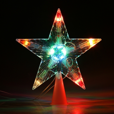 Фигура ''Звезда белая ёлочная'' 16Х16 см, пластик, 10 ламп, 240V мульти