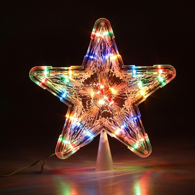 Фигура ''Звезда белая ёлочная'' 24Х24 см, пластик, 30 ламп, 240V мульти