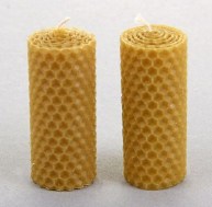 Свеча из вощины медовая ''Эвкалипт'' 8 см
