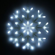 Фигура ''Снежинка'' d=40 см, пластик, 30 LED, 220V, контрол, 8р, Белый